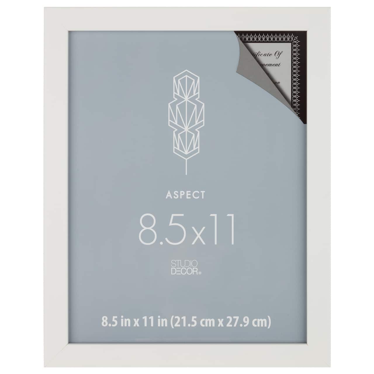 12 Pack: White Narrow 8.5&#x22; x 11&#x22; Frame, Aspect by Studio D&#xE9;cor&#xAE;